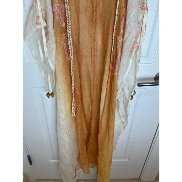 Orange and Cream Scarf Wrap - Picture 3 of 16